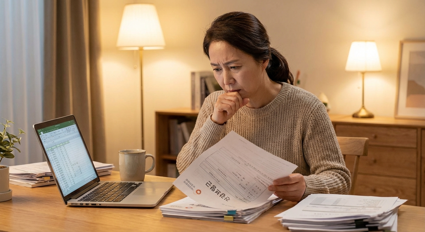 지역가입자 건강보험료 고지서 확인하는 프리랜서