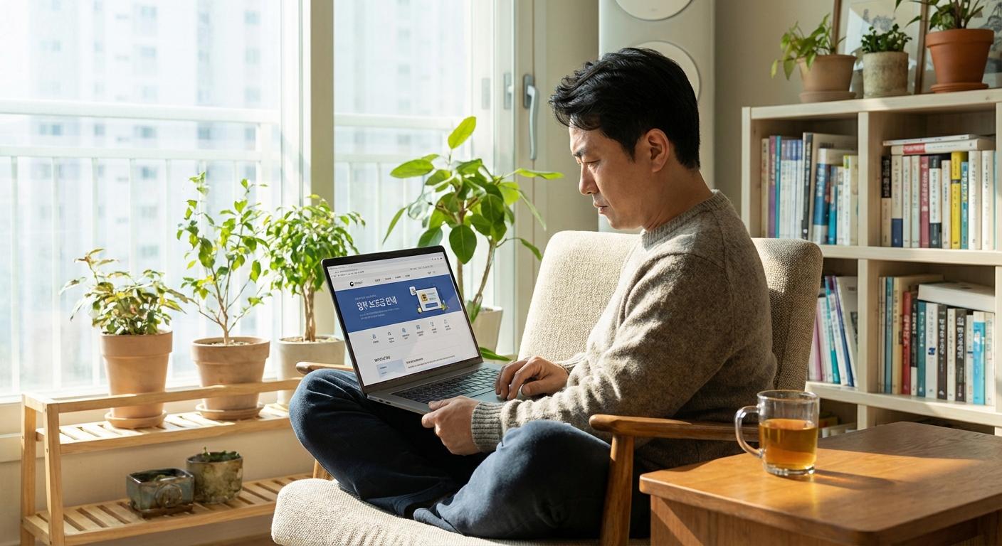 보조금24로 정부 지원금 조회하는 모습