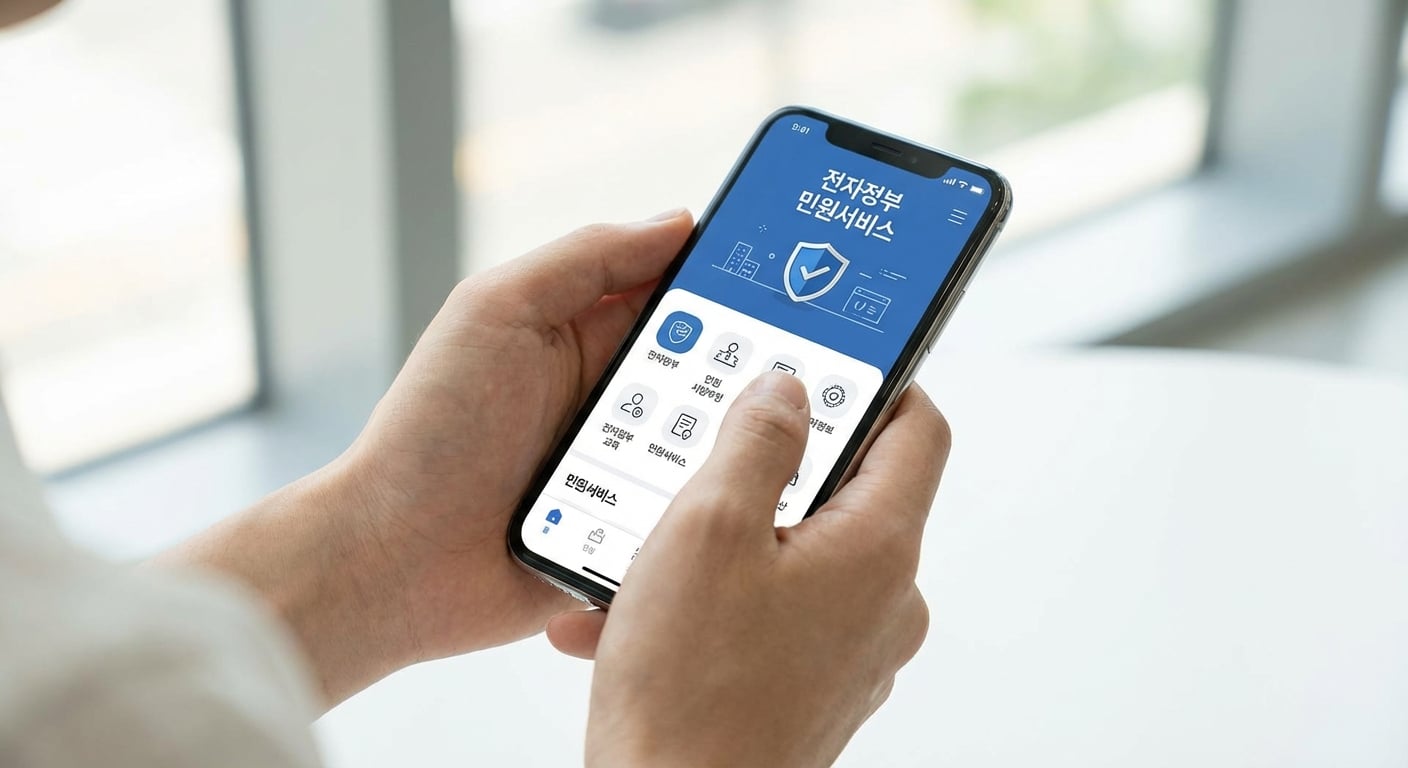 정부24 모바일 앱 이용 모습