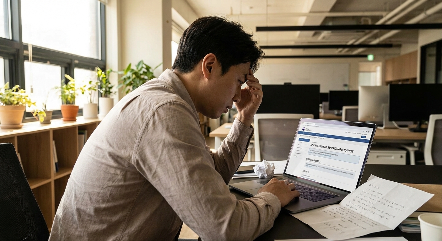 자발적 퇴사 고민하는 직장인 모습
