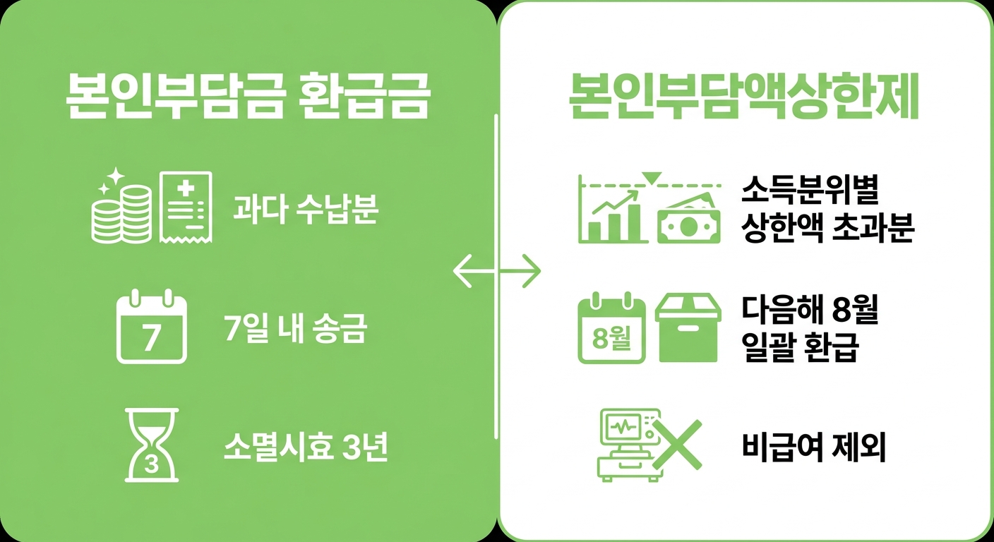 국민건강보험 환급금 2종 비교 인포그래픽