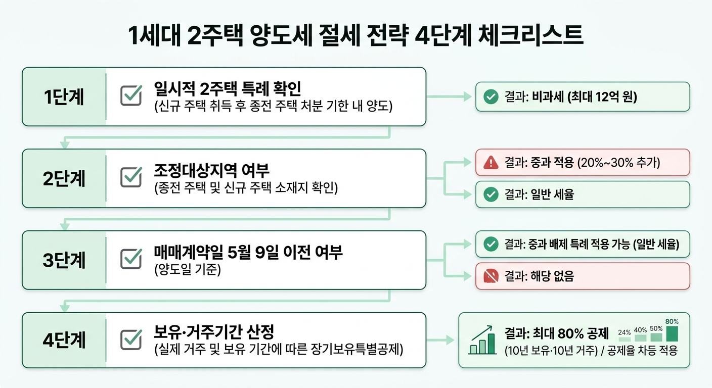 1가구 2주택 장기보유특별공제 자가진단 4단계 체크리스트