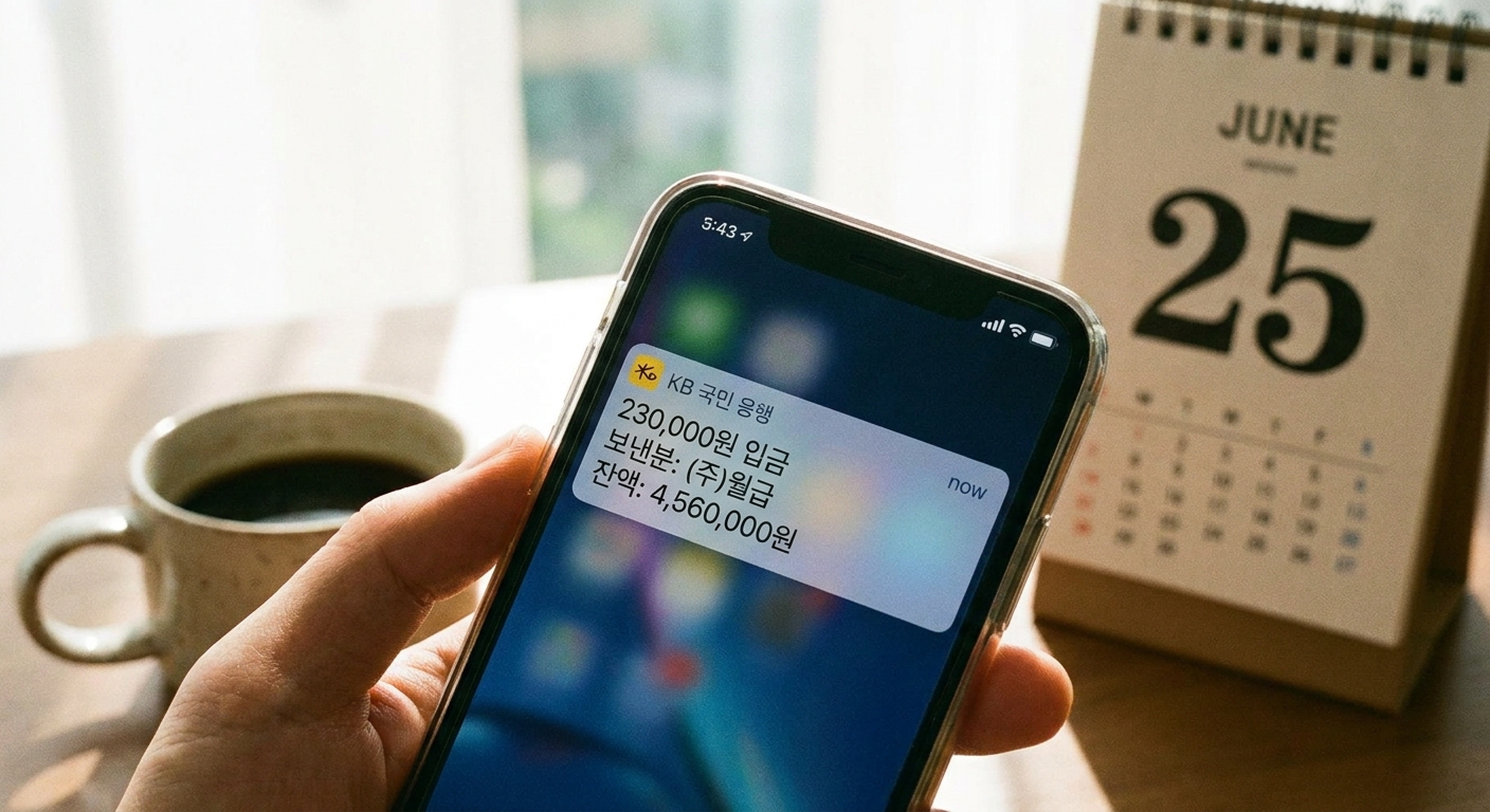 민생지원금 3차 지급일 카드 포인트 충전 알림 확인하는 모습