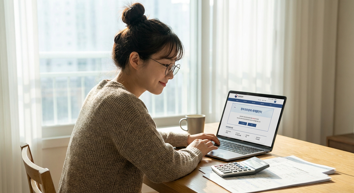5월 종합소득세 신고를 준비하는 직장인의 책상 풍경