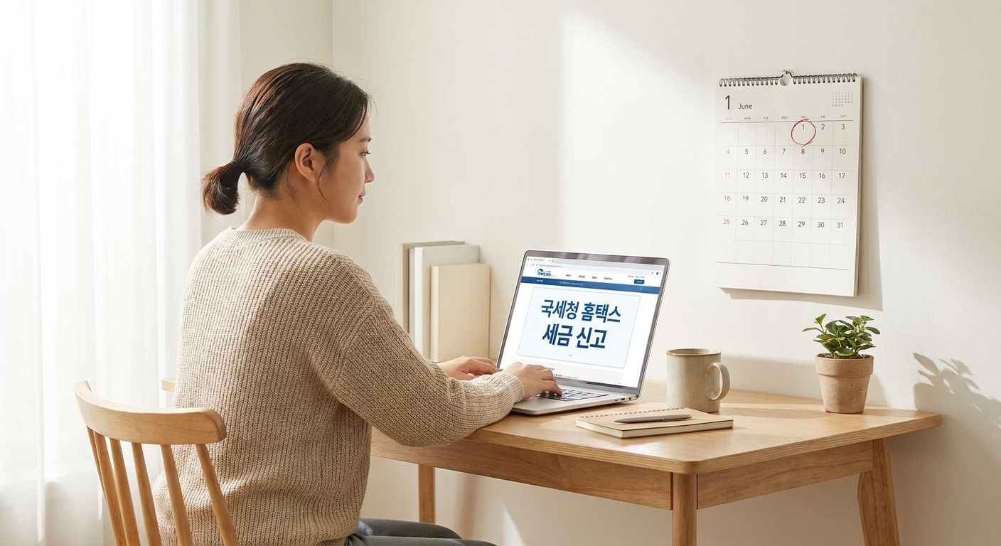 퇴사 후 5월 종합소득세 신고를 준비하는 모습