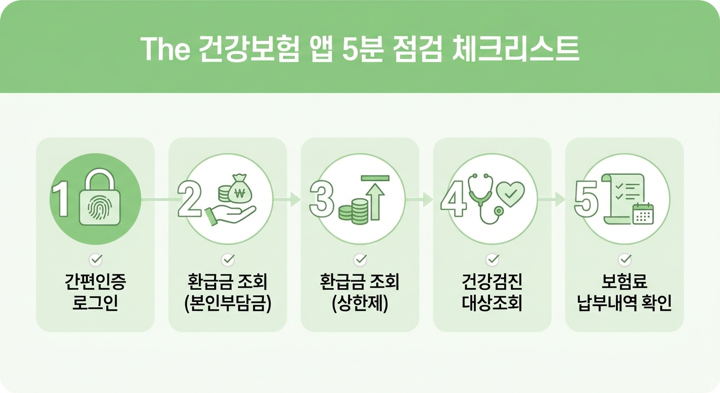 The건강보험 앱 5분 점검 체크리스트