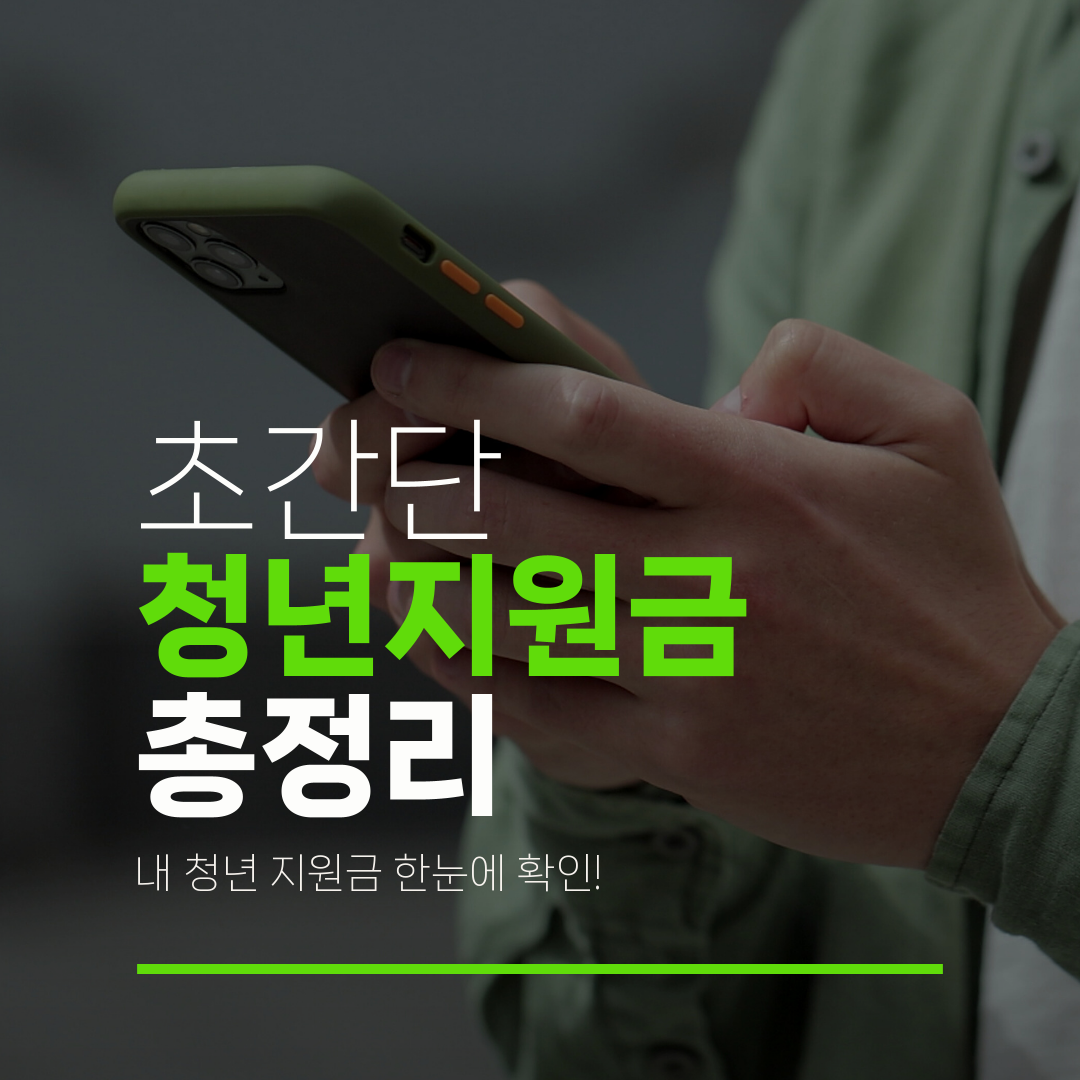 초간단 청년지원금 총정리 내 청년 지원금 한눈에 확인!