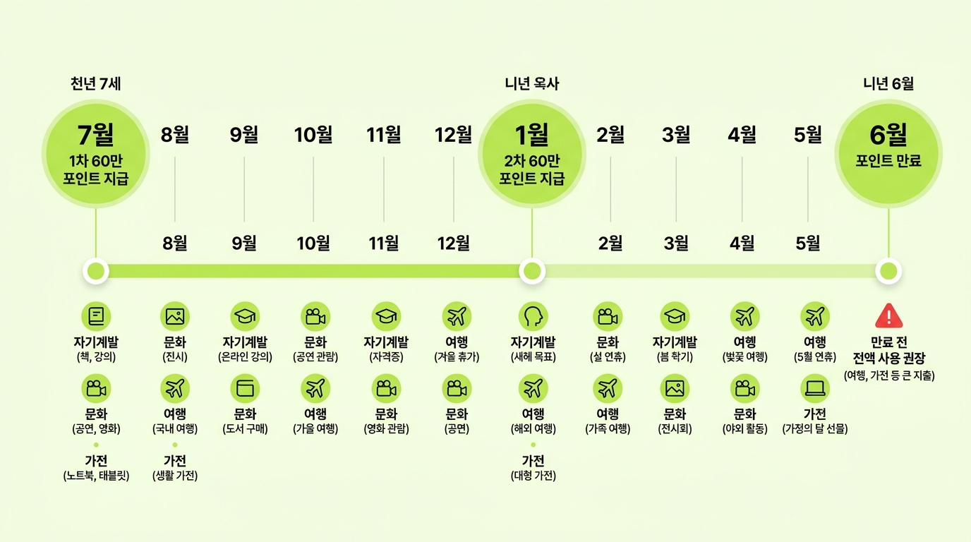 청년 복지포인트 반기 분할 지급 타임라인과 사용 전략