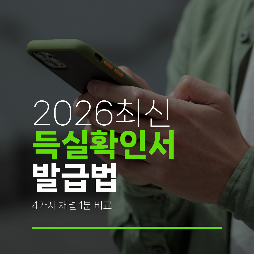 2026최신 득실확인서 발급법 4가지 채널 1분 비교!