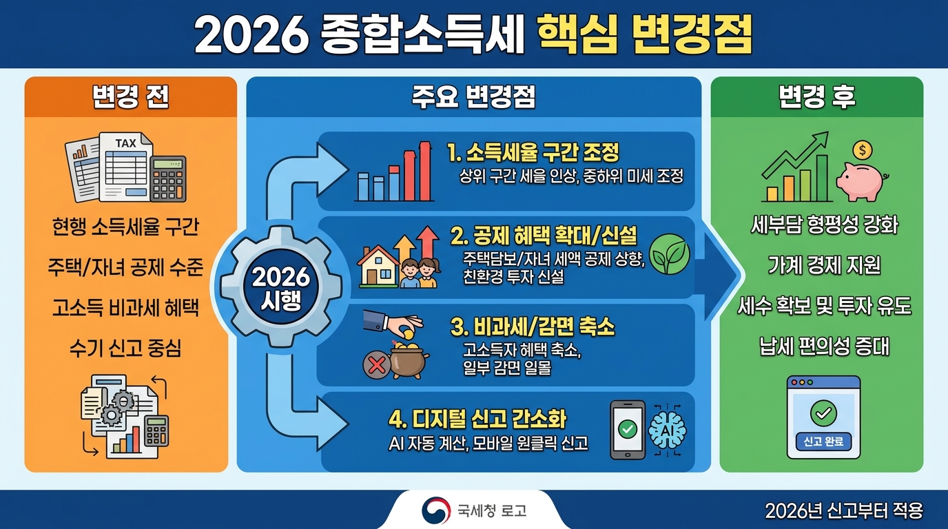 2026 종합소득세 변경점 인포그래픽