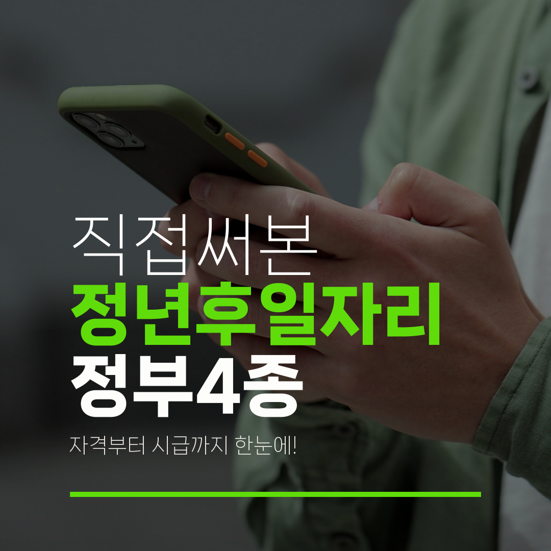 직접써본 정년후일자리 정부4종 자격부터 시급까지 한눈에!