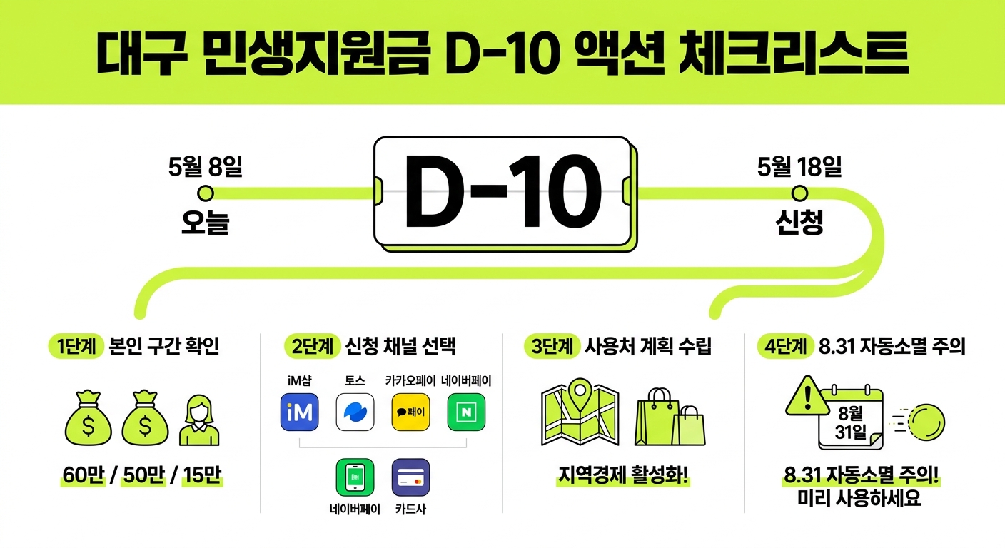 대구 민생지원금 D-10 신청 준비 체크리스트