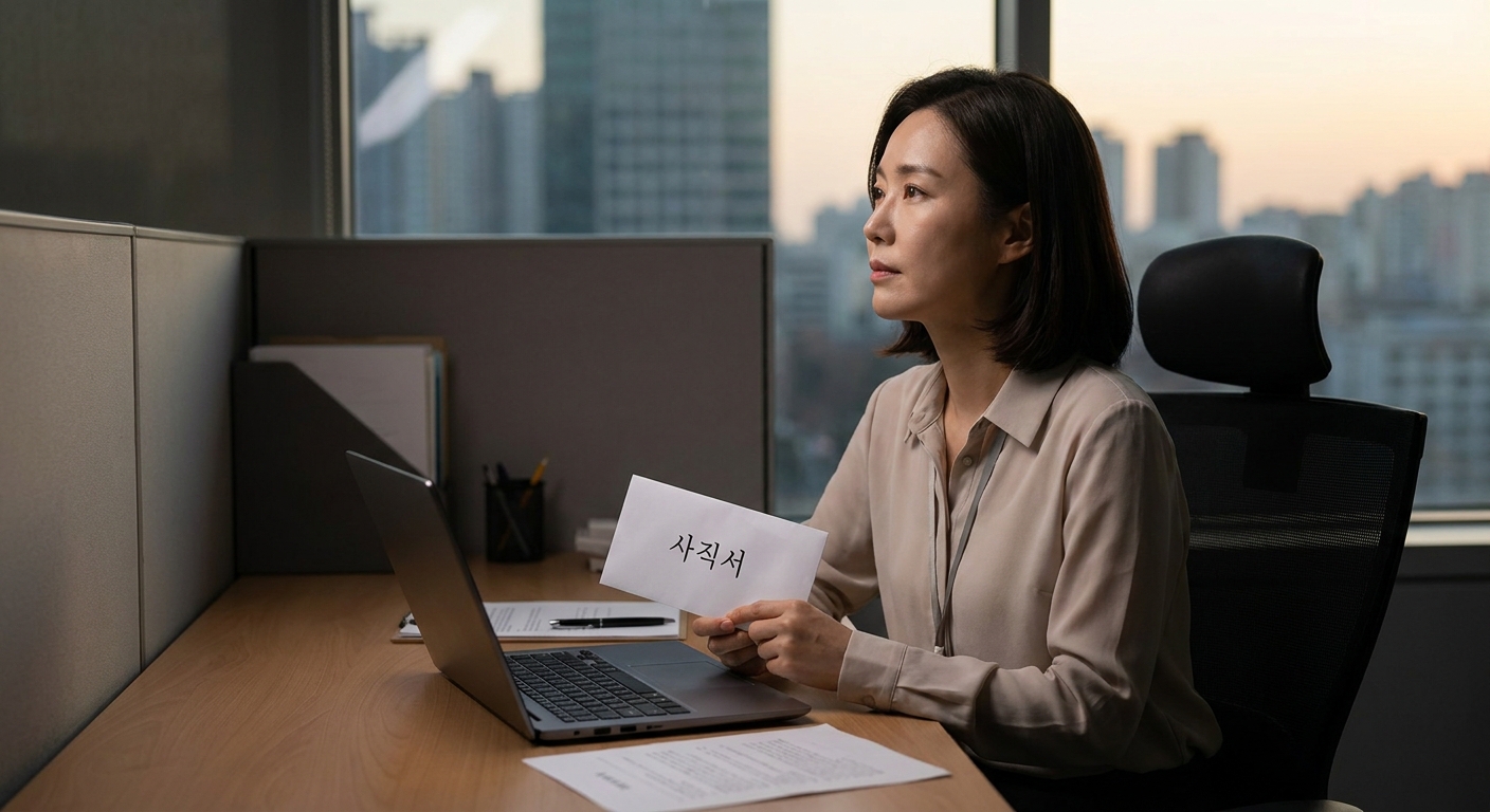 퇴사를 앞두고 실업급여 조건을 확인하는 직장인