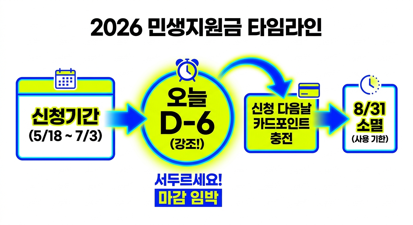2026 민생지원금 신청부터 지급일 소멸일 타임라인