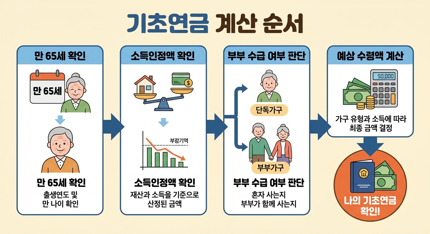 기초연금 계산 절차 요약