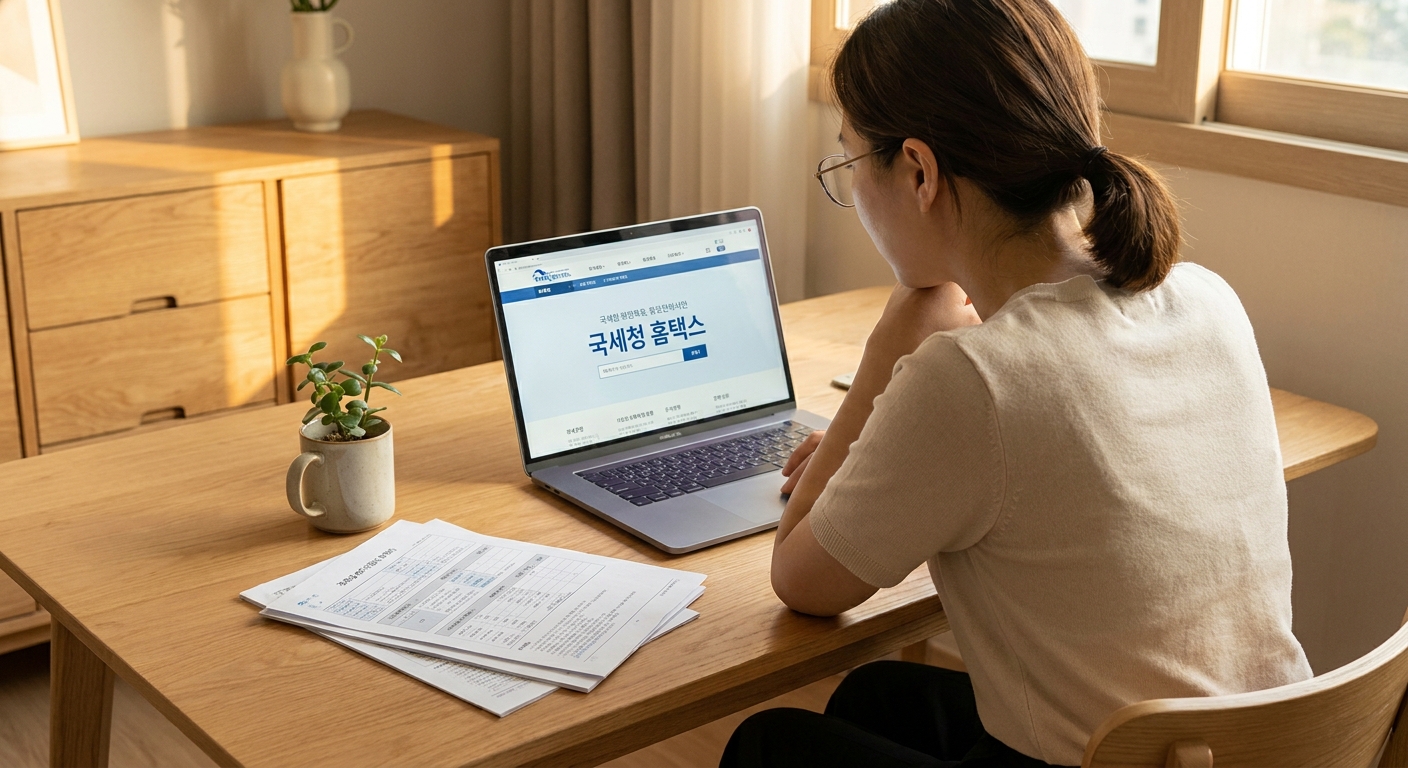 홈택스 종부세 계산기 사용 중인 직장인