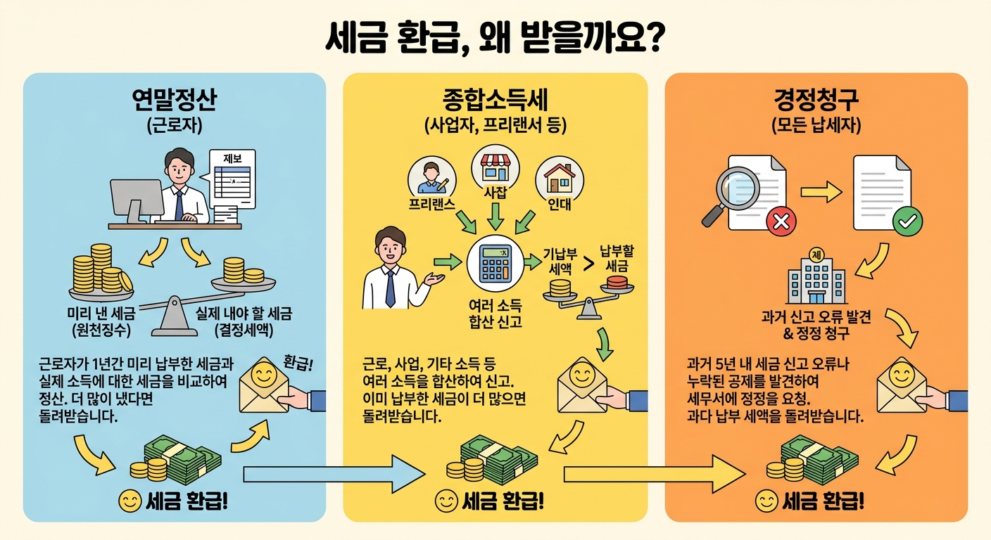 환급금이 생기는 대표 이유