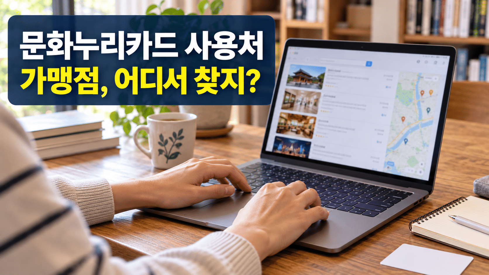 문화누리카드 사용처와 가맹점을 온라인에서 찾아보는 모습, 어디서 찾는지 묻는 썸네일