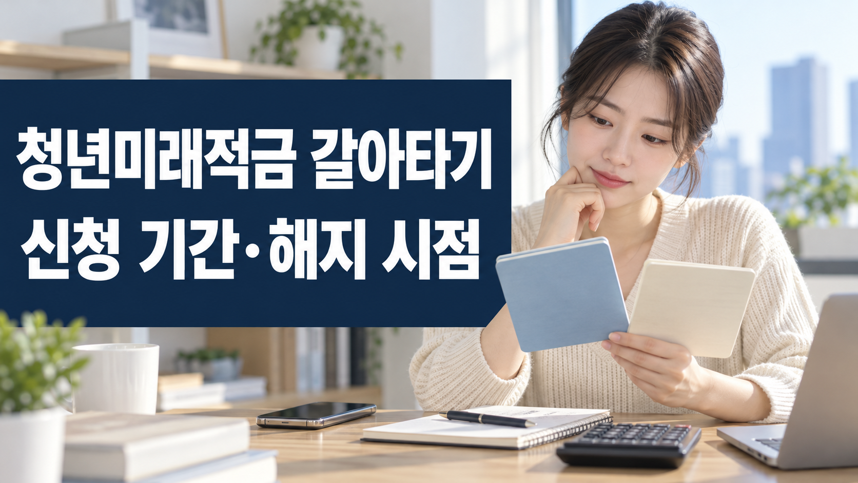 청년미래적금 갈아타기 신청 기간과 해지 시점을 안내하는 제목 이미지